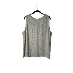 Talbots Black and White Patterned Tank Top